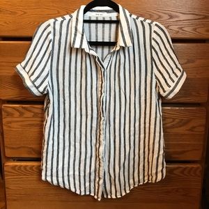 Clad & Cloth Light Button Stripe Shirt